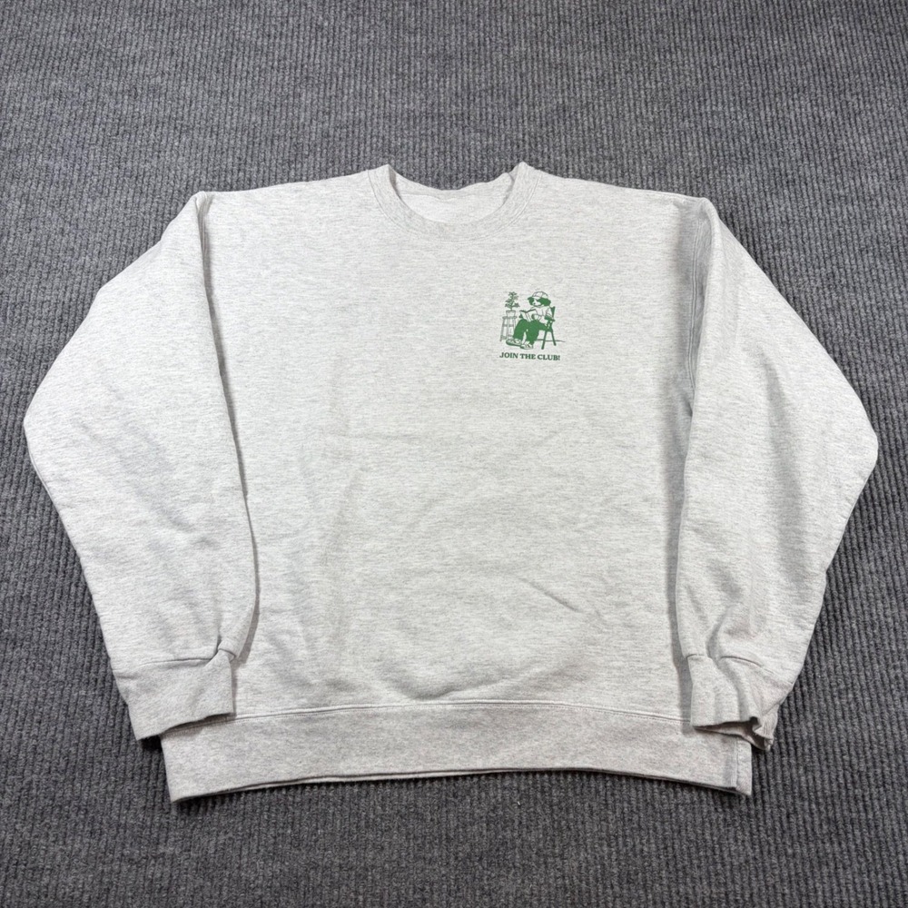 HWLF Sweatshirt Men's M‎ Bible Club Join The Club Grey Graphic Crewneck Casual